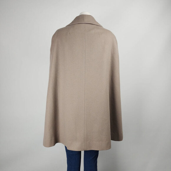 Vintage BMH Fashions Taupe Wool Cape Jacket Onesize - Picture 8 of 10